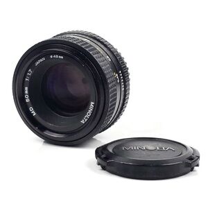 Minolta MD 50mm 1:1.7 Manual Focus SLR Camera Lens Great Condition
